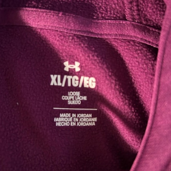 Under Armour fleece lined purple hoodie oversized XL - Picture 5 of 5